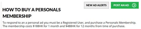 Screenshot of the AsiaXPAT prices