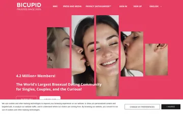 Screenshot of the BiCupid website