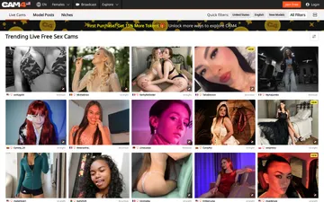 Screenshot of the CAM4 website