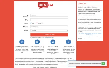 Screenshot of the Chatiw website