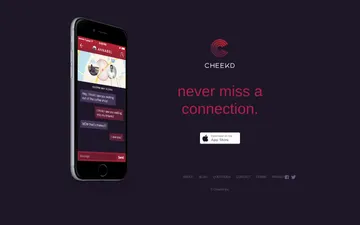 Screenshot of the Cheekd website