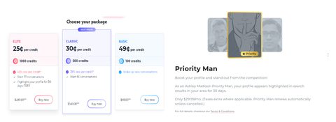 Screenshot of the ePassion prices