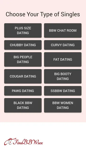 Screenshot of the FindBBWSex website