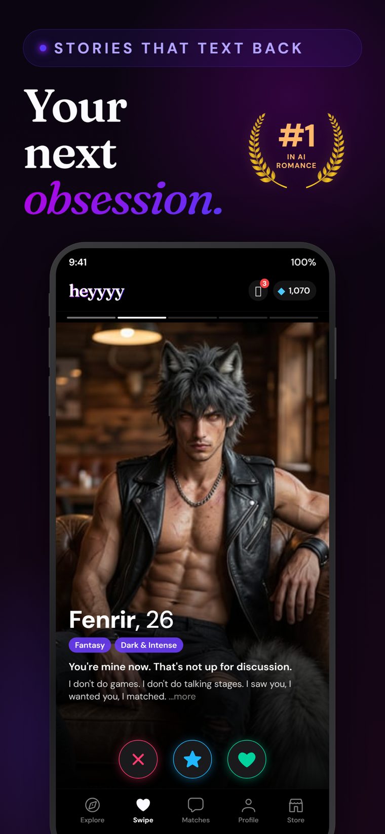 Screenshot of the Heyy website
