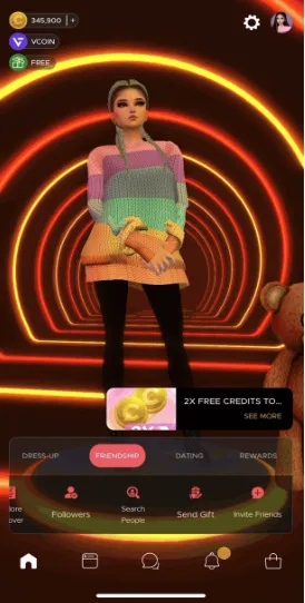 Screenshot of the Imvu website