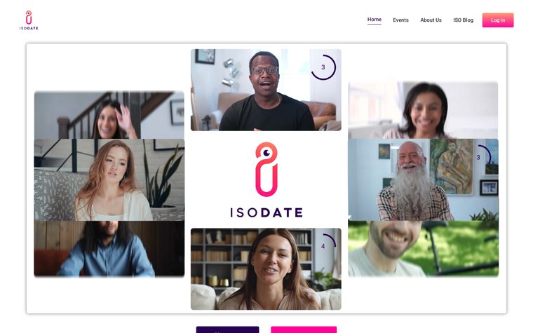 Screenshot of the Isodate website