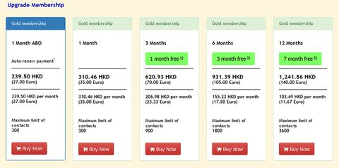 Screenshot of the LadyBoyKisses prices