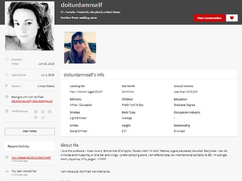 Seeking Arrangement Profile Female