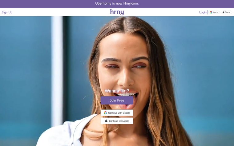 Screenshot of the Uberhorny website