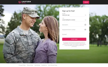 Screenshot of the UniformDating website