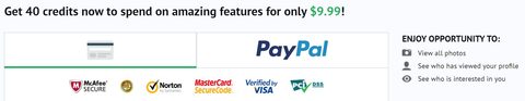 Screenshot of the Valentime prices