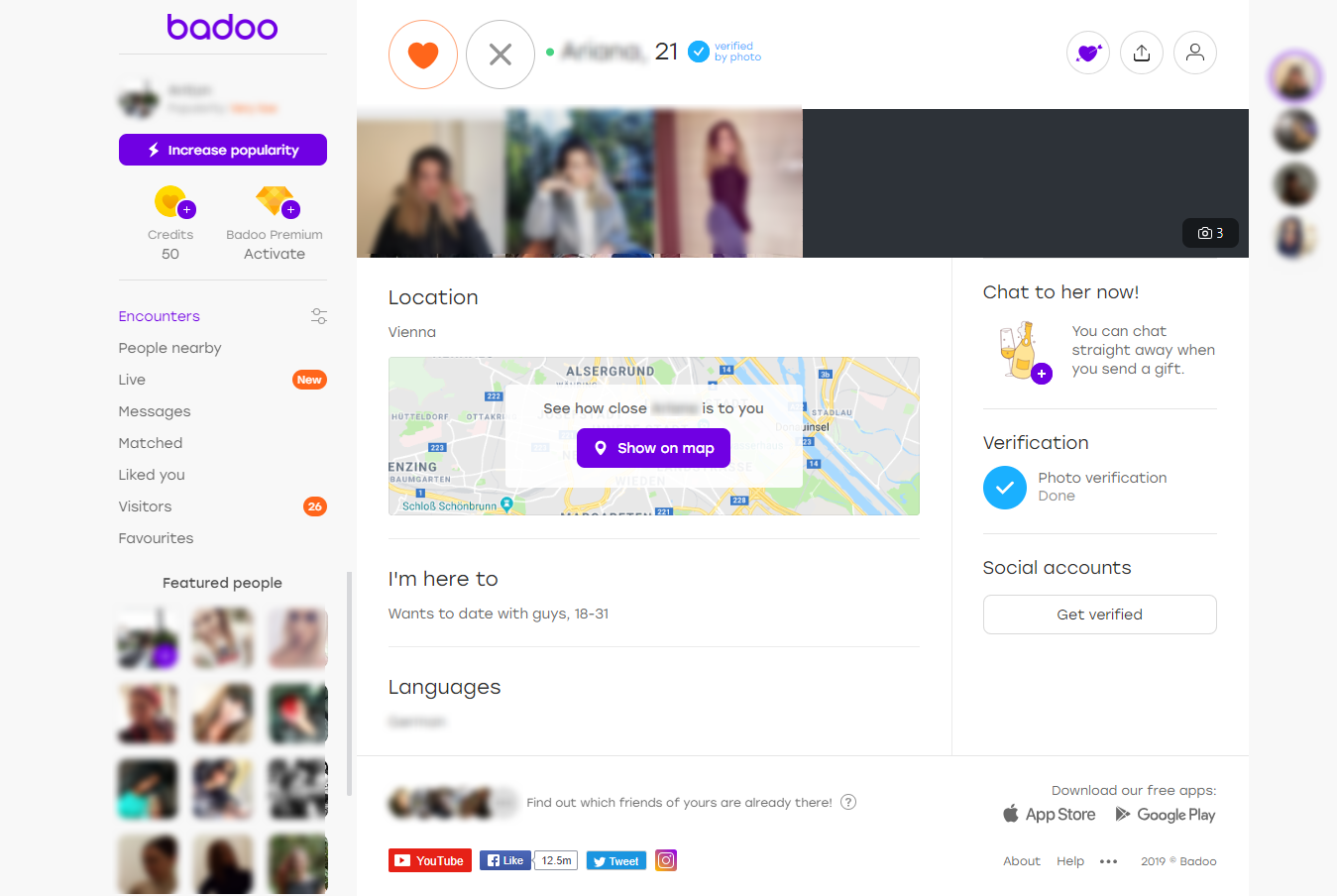 Badoo dating app in Shenyeng