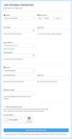 Christian Connection Registration