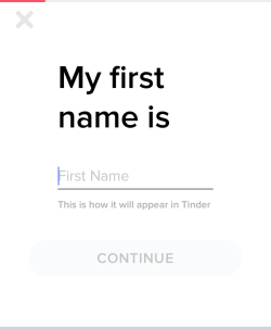 Tinder Signup