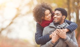 Black Couple Autumn