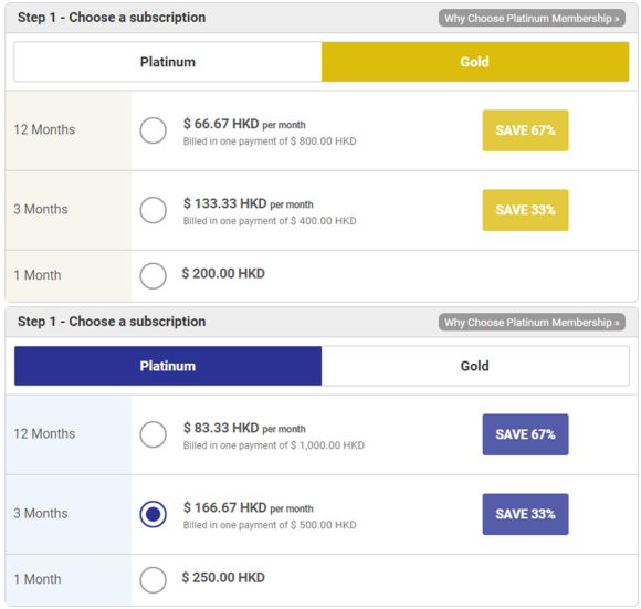 LatinAmericanCupid Price Table