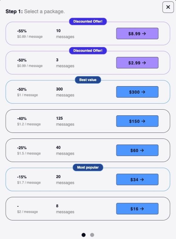 sexmessenger cost