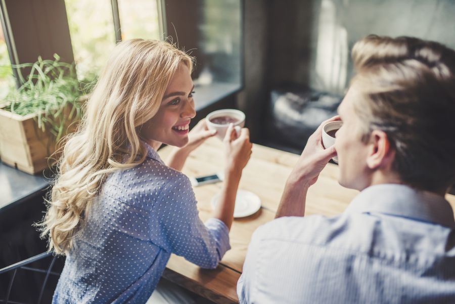 Couple drinking coffee