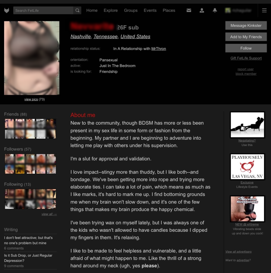 FetLife is the Social Network for the BDSM, Fetish & Kinky Community.
